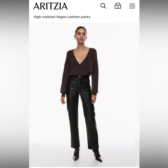 Aritzia vegan leather pants - Picture 2 of 12